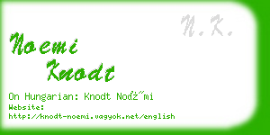 noemi knodt business card